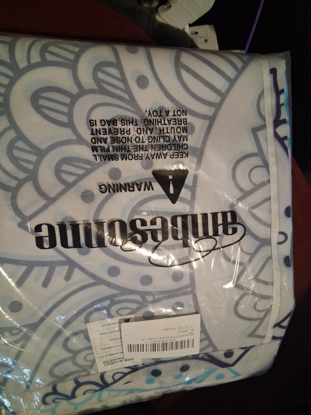 Ambesonne Blue and White Decorative Shower Curtain